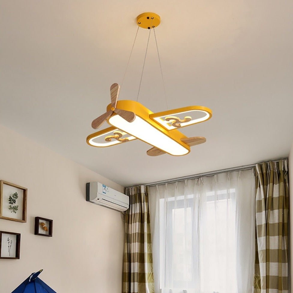 Lustre Pendentif Avion LED - Éclairage Ludique pour Chambre d'Enfant