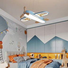 Lustre Pendentif Avion LED - Éclairage Ludique pour Chambre d'Enfant