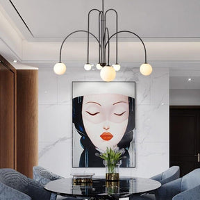 Lustre Courbé Moderne en Fer - Élégance et Durabilité pour Votre Intérieur