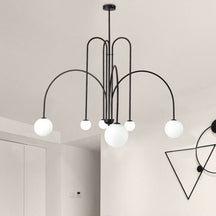 Lustre Courbé Moderne en Fer - Élégance et Durabilité pour Votre Intérieur