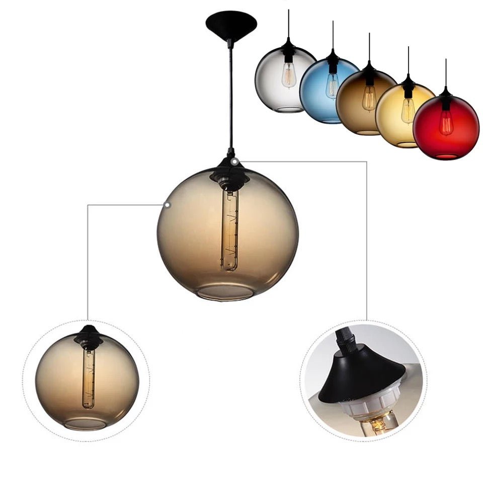 Luminaire Suspendu en Verre - Design Élégant et Minimaliste