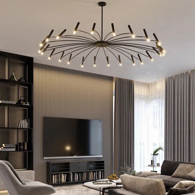 Lustre LED Moderne avec Têtes Réglables - Élégance et Efficacité Énergétique