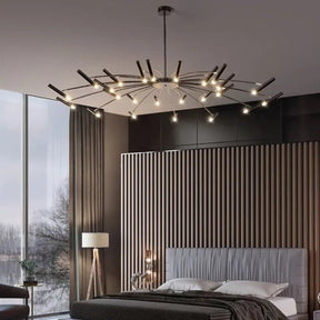 Lustre LED Moderne avec Têtes Réglables - Élégance et Efficacité Énergétique