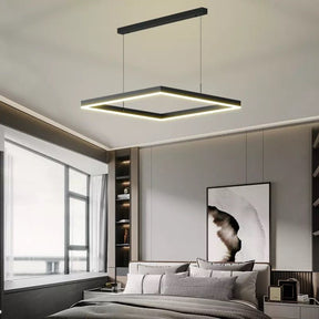 Lustre LED Dimmable Élégant - Design Contemporain et Fonctionnalité Pratique