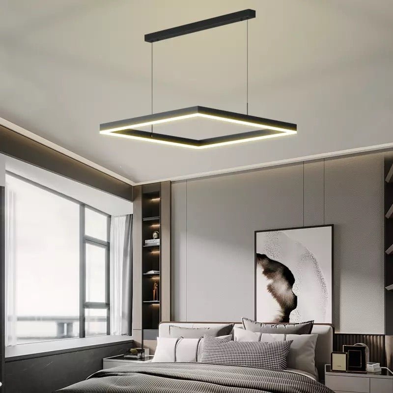 Lustre LED Dimmable Élégant - Design Contemporain et Fonctionnalité Pratique