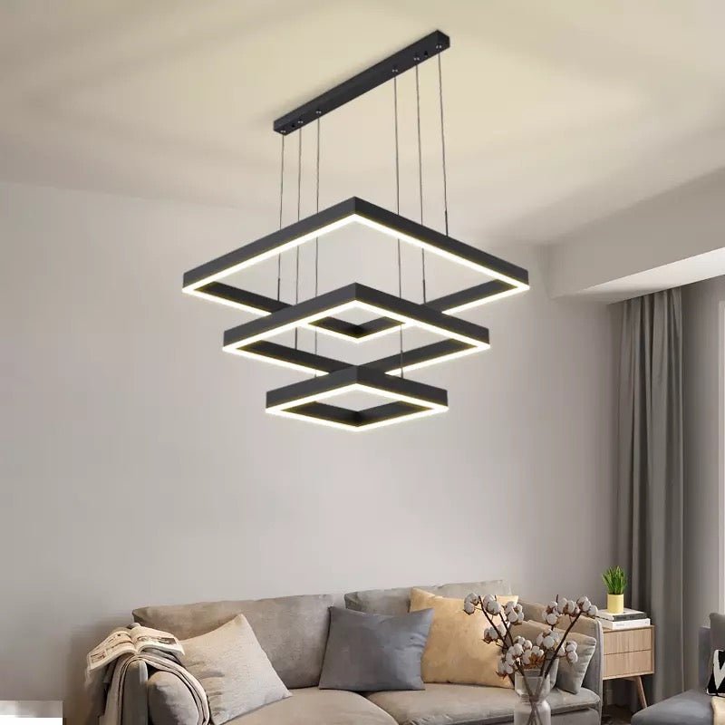 Lustre LED Dimmable Élégant - Design Contemporain et Fonctionnalité Pratique