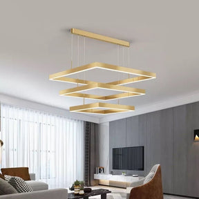 Lustre LED Dimmable Élégant - Design Contemporain et Fonctionnalité Pratique