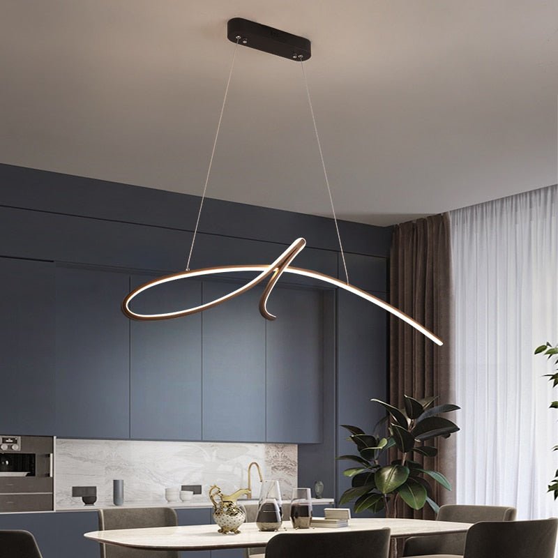 Lustre LED Moderne et Élégant - Éclairage Économe en Énergie et Dimmable