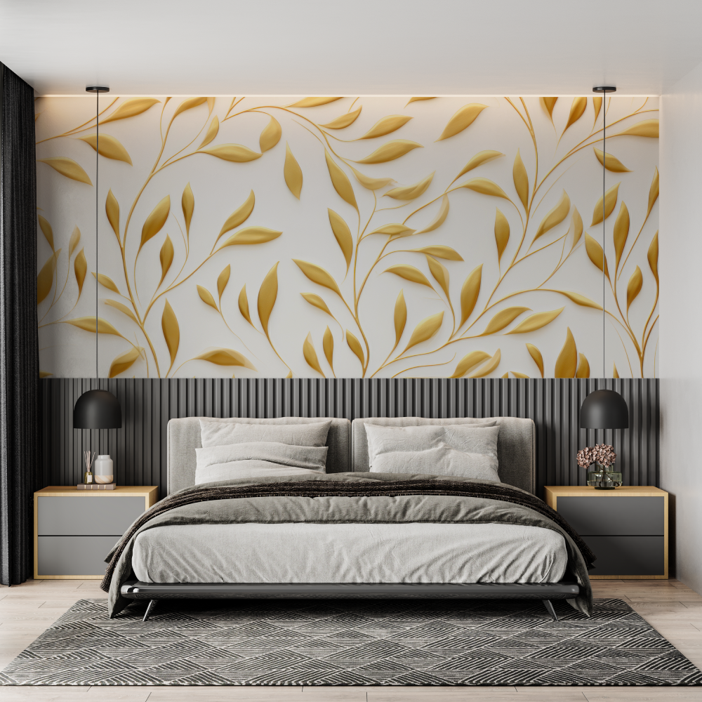 Gold and White Wallpaper
