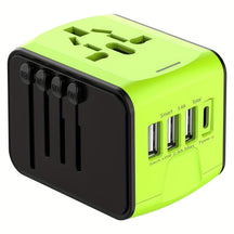 Adaptateur de Voyage Universel | 4 Ports USB et Type-C, Chargement Rapide