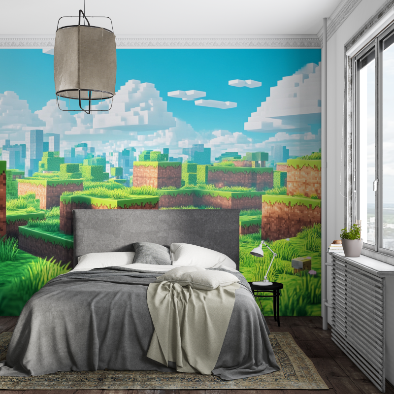 Papier Peint Gamer Minecraft Pixel Art
