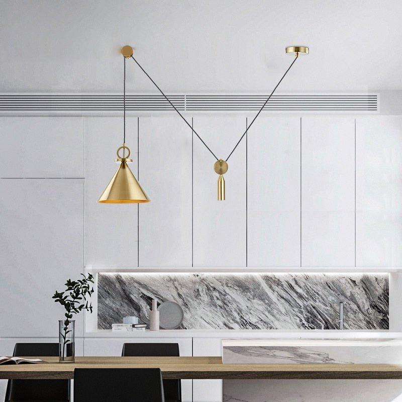 Lampe de Plafond en Cuivre - Design Élégant et Minimaliste