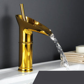 Robinet de Salle de Bain Cascade - Élégance Rétro avec Écoulement Luxueux