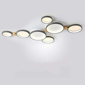 Plafonnier Élégant Blanc et Gris - Design Moderne et Illumination Uniforme