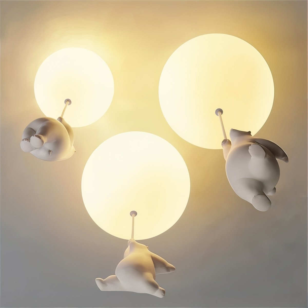 Lampe de Plafond Enfantine en Forme d'Ours - Design Ludique et Amusant pour Chambre