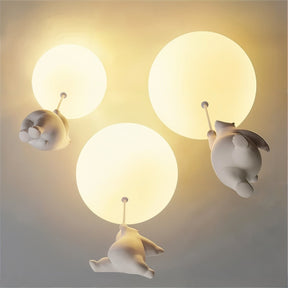 Lampe de Plafond Enfantine en Forme d'Ours - Design Ludique et Amusant pour Chambre