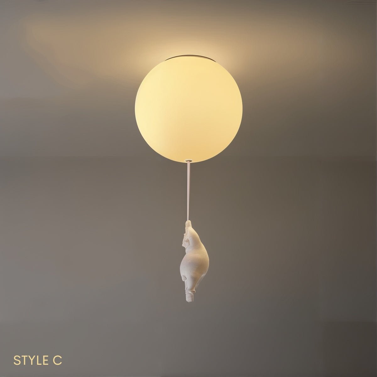 Lampe de Plafond Enfantine en Forme d'Ours - Design Ludique et Amusant pour Chambre