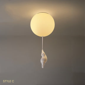 Lampe de Plafond Enfantine en Forme d'Ours - Design Ludique et Amusant pour Chambre