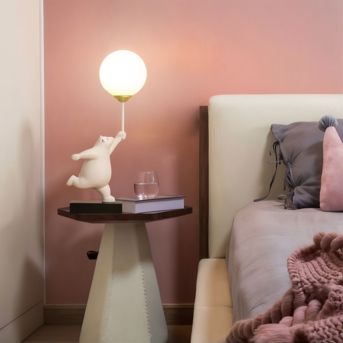 Lampe de Table Bébé Ours - Éclairage Doux et Charmant pour Enfant