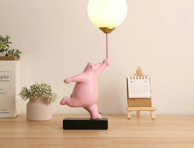 Lampe de Table Bébé Ours - Éclairage Doux et Charmant pour Enfant