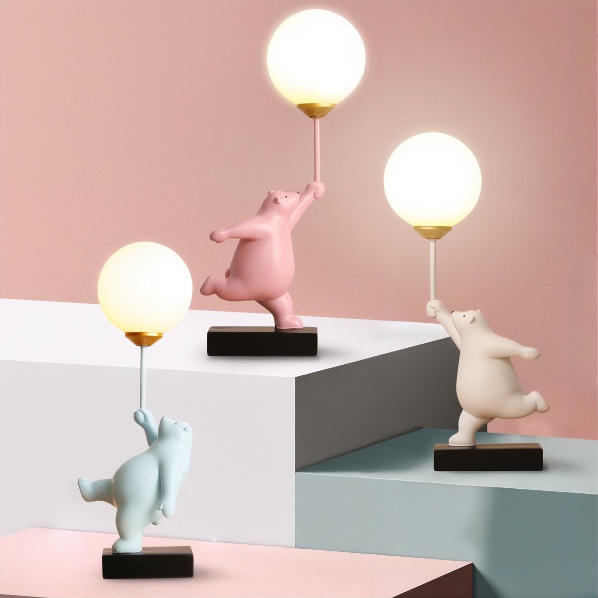 Lampe de Table Bébé Ours - Éclairage Doux et Charmant pour Enfant