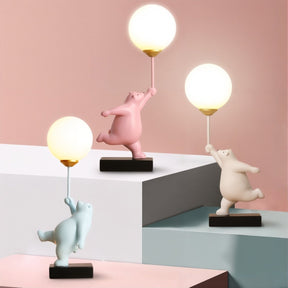 Lampe de Table Bébé Ours - Éclairage Doux et Charmant pour Enfant