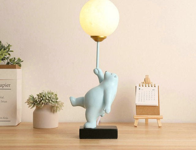 Lampe de Table Bébé Ours - Éclairage Doux et Charmant pour Enfant