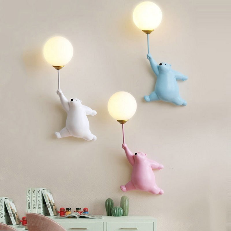 Applique Murale Ours Mignon - Lumière Douce et Ambiance Cosy