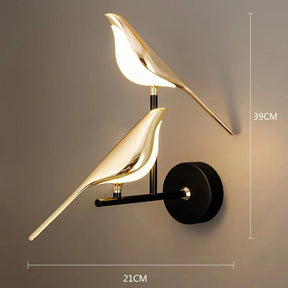Applique Murale LED Oiseau - Éclairage Chaud et Design Élégant