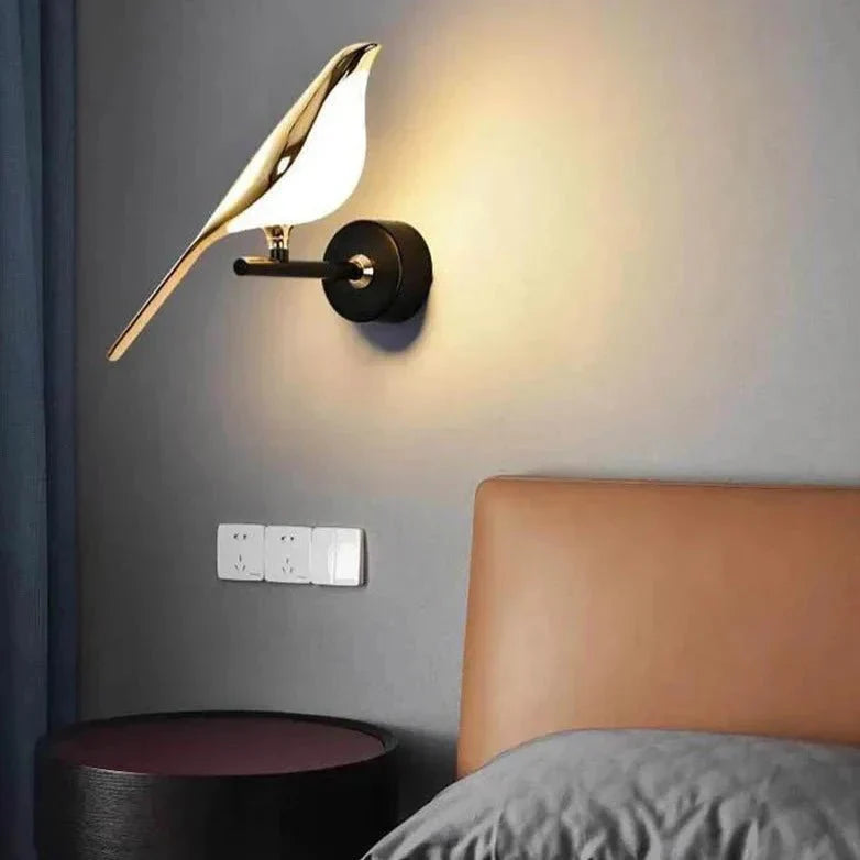 Applique Murale LED Oiseau - Éclairage Chaud et Design Élégant