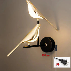 Applique Murale LED Oiseau - Éclairage Chaud et Design Élégant