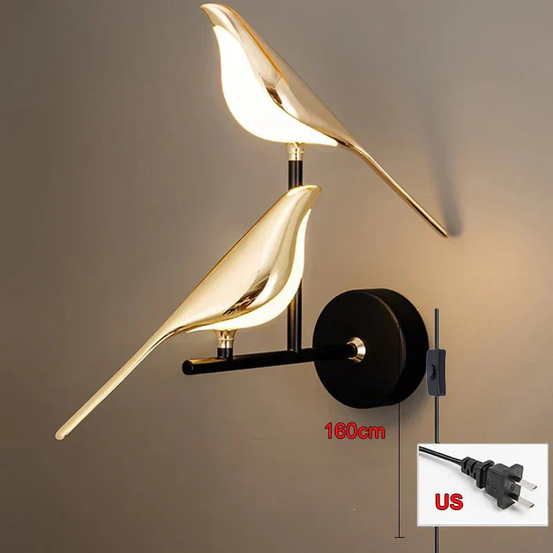 Applique Murale LED Oiseau - Éclairage Chaud et Design Élégant