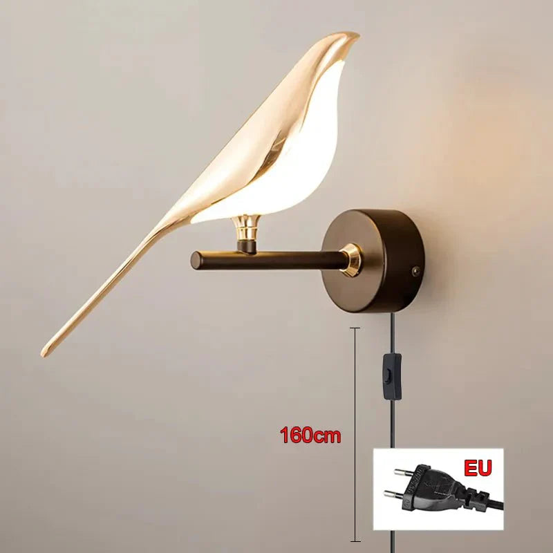 Applique Murale LED Oiseau - Éclairage Chaud et Design Élégant