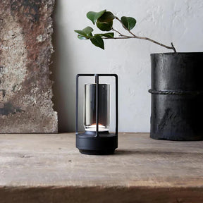 Lampe en Métal et Cristal - Éclairage Tactile et Ambiance Réglable