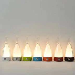 Lampe de Table en Bouteille de Vin - Éclairage Dimmable et Ambiance Chaleureuse