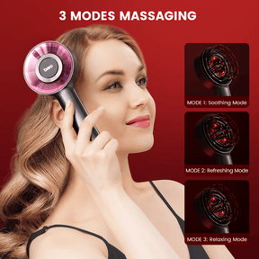 Brosse de Massage pour Cuir Chevelu - Thérapie par Lumière Rouge Relaxante