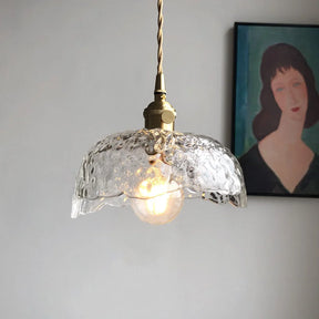 Lampe Suspendue en Laiton et Verre - Élégance Moderne et Installation Facile