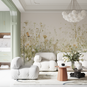 Watercolour Floral Sketch Wallpaper