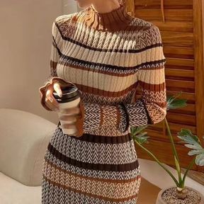Robe Tricotée Femme - Confort et Style avec Coupe Flatteuse