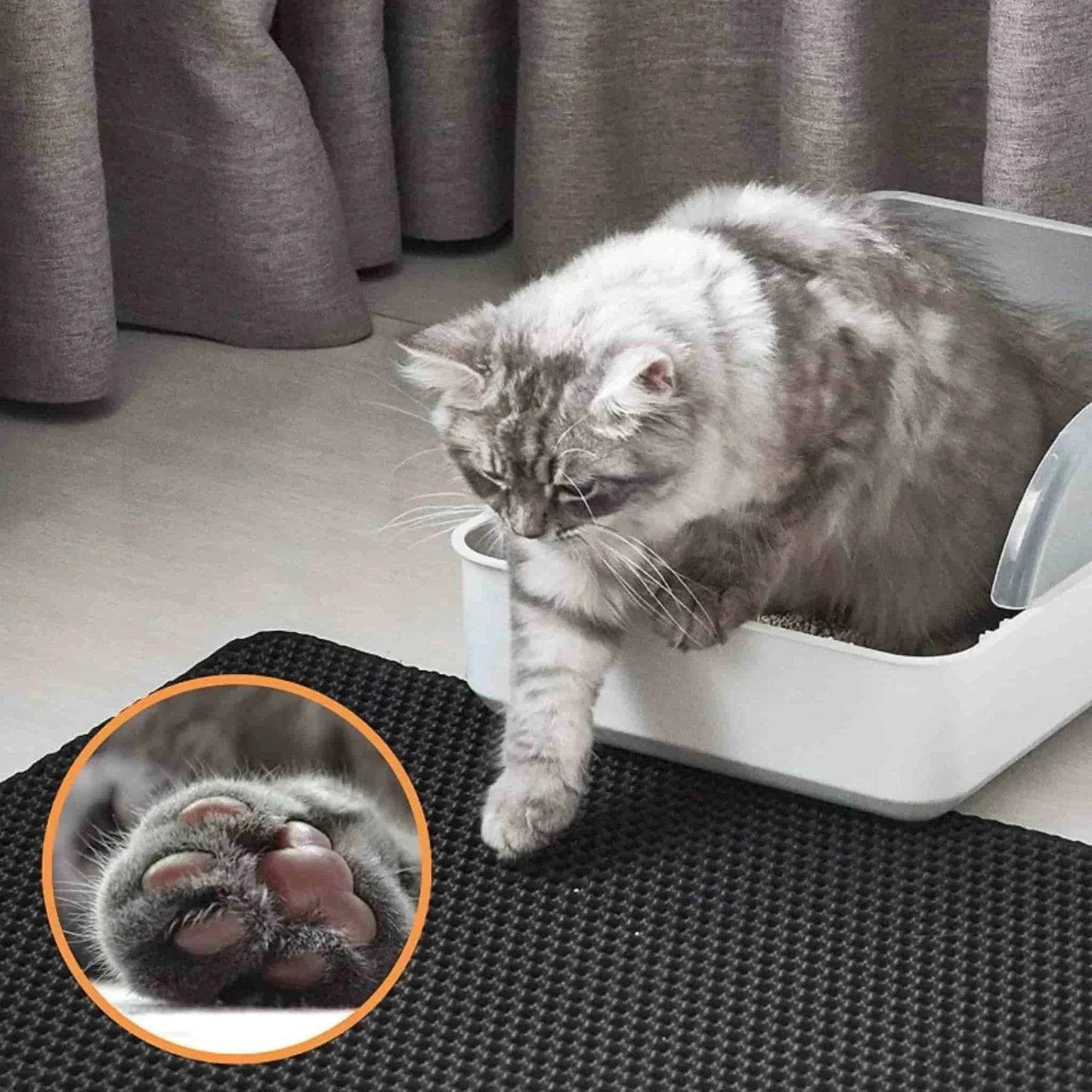 Tapis de Litière Imperméable pour Chats - Doux et Facile à Nettoyer