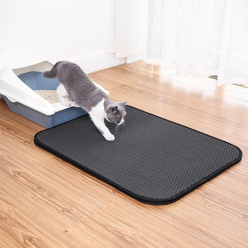 Tapis de Litière Imperméable pour Chats - Doux et Facile à Nettoyer