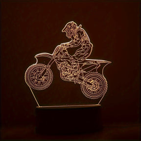 Éclairage LED Motocross 3D - Design Sportif et Économie d'Énergie
