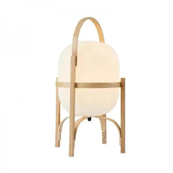 Lampe de Table en Bois avec Abat-jour en Verre - Élégance et Fonctionnalité Polyvalente