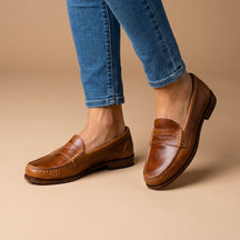 Mocassins en cuir intemporels femme semelle confort et silhouette épurée