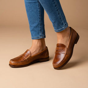 Mocassins en cuir intemporels femme semelle confort et silhouette épurée