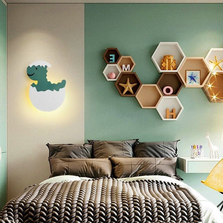 Lumière Murale Dinosaure LED - Charmante Décoration pour Chambre d'Enfant