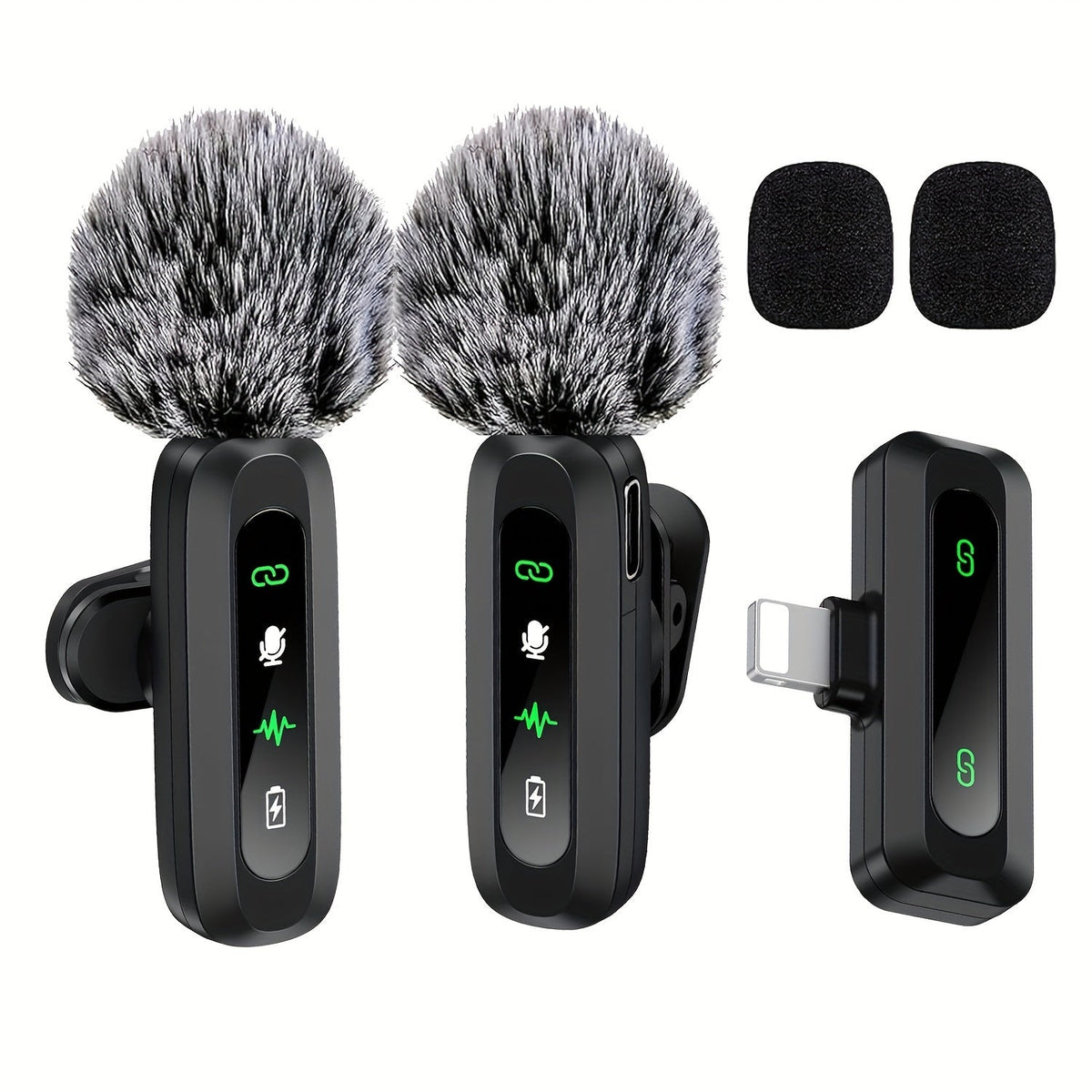 Microphone Lavalier Sans Fil USB-C - Design Compact pour Podcasts et Vlogs