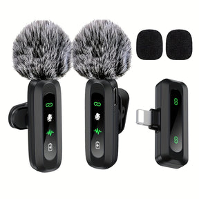 Microphone Lavalier Sans Fil USB-C - Design Compact pour Podcasts et Vlogs