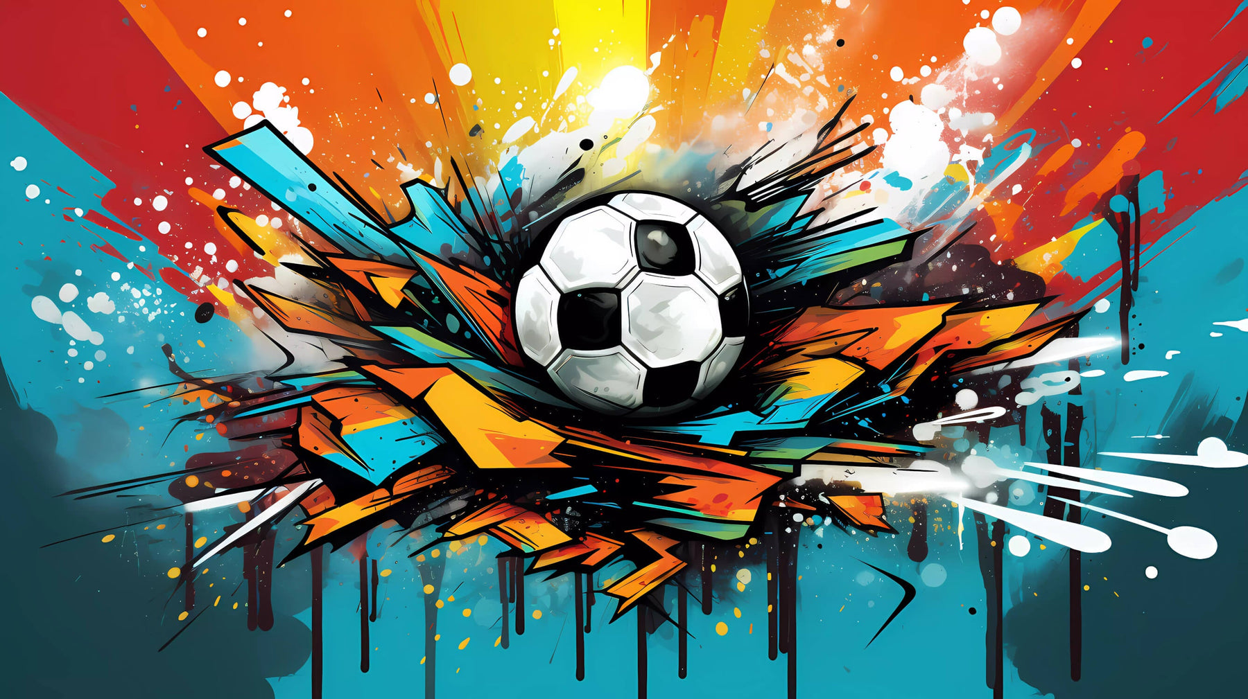 Graffiti Football Balloon Wallpaper