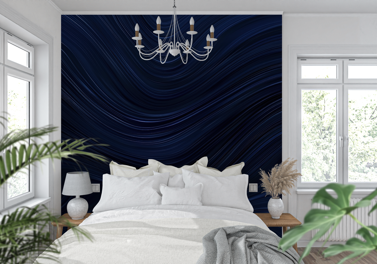 Papier Peint Intissé Bleu Nuit